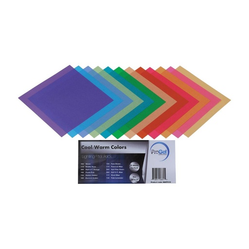 [PG12-212] Filtros de colores fríos/cálidos Pro Gel de 12 piezas (12 x 12")