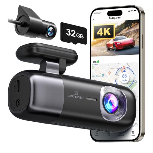 [REDTIGER Dash Cam / B0C1Z4MQF8] REDTIGER F9 Dash Cam 4K Front and Rear 1080P