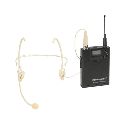 [UT-2+HM-600S] Transmisor de petaca inalámbrico con micrófono de diadema omnidireccional