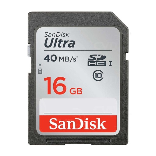 [sdsdun-016g-g46] Memoria SD SanDisk Ultra clase 10 tarjeta de memoria SDHC de 8 GB y de hasta 40 MB/s 16GB