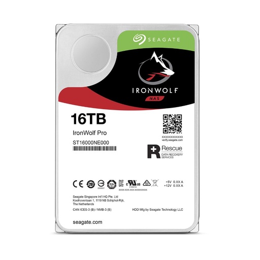 [ST16000NE000] Disco duro Seagate 16TB IronWolf Pro 7200 rpm SATA III 3.5" HDD NAS interno