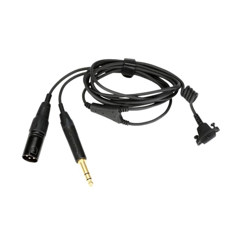 [CABLE-II-X3K1-GOLD] CABLE-II-X3K1 Sennheiser  with XLR & 1/4" Connectors for HMD26/46 Headsets (6.6')